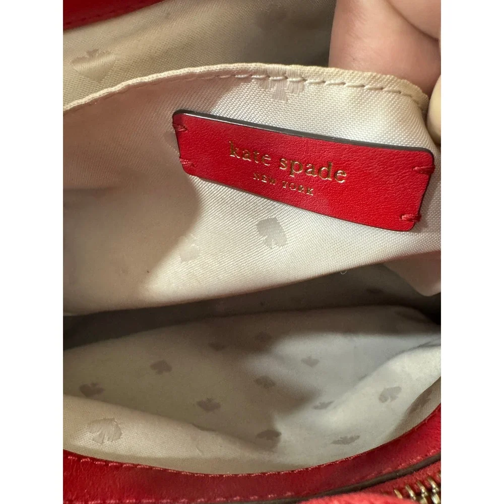 Kate Spade Shoulder Bag Women Medium Red Good Quilted Leather Briar Lane Emelyn